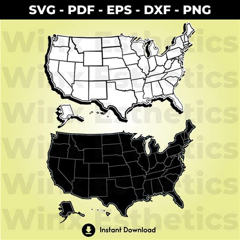 United States of America Map, Printable Usa Sales Map, Usa Map Svg, Usa ...