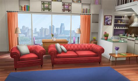 living room anime background