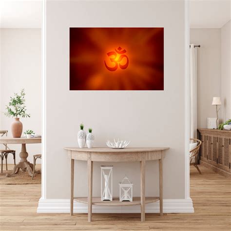 Om In Light Shades Self Adhesive Sticker Poster – Myindianthings