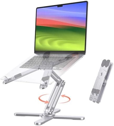 OMOTON 360 Rotating Laptop Stand Riser for Desk, Ergonomic Foldable ...