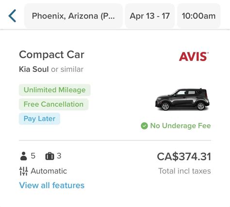 Under 25 Fee waived at Avis in AZ? : r/roadtrip