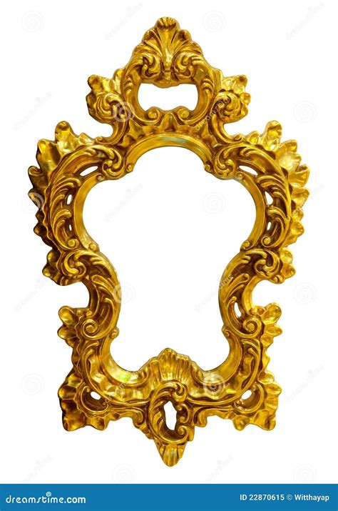 Gold ornate oval frame stock image. Image of golden, design - 22870615