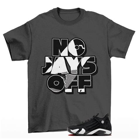 Camisa de zapatillas Jay All Day para combinar con Jordan 14 Negro ...