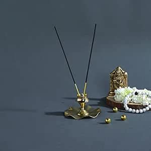 Amazon Brand - Umi Brass Incense Sticks Holder Agarbatti Stand with Ash ...