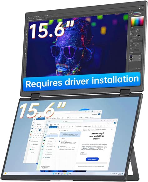 VisionOwl Stacked Portable Monitor 15.6inch Dual India | Ubuy