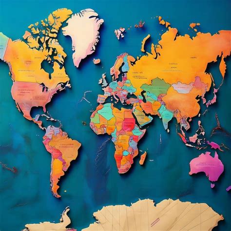 World Map Outline Colorful 的图像结果