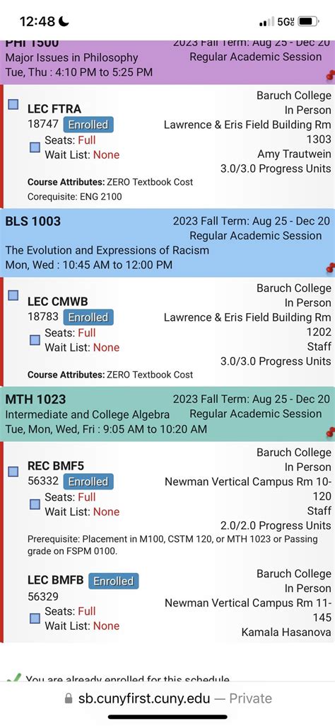 What do you think of my freshman schedule & profs? : r/Baruch