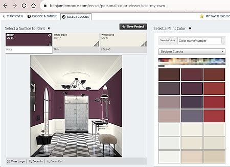 Benjamin Moore Color Visualizer 的图像结果