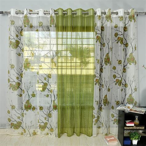 Buy CREATE & CRAFT Digital Multi Colour Floral NET Sheer Transparent ...