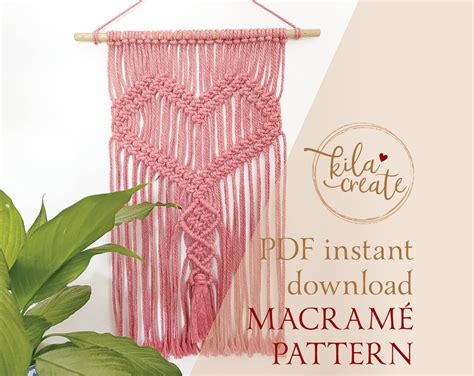 Rezultat imagine pentru Macrame Heart Pattern
