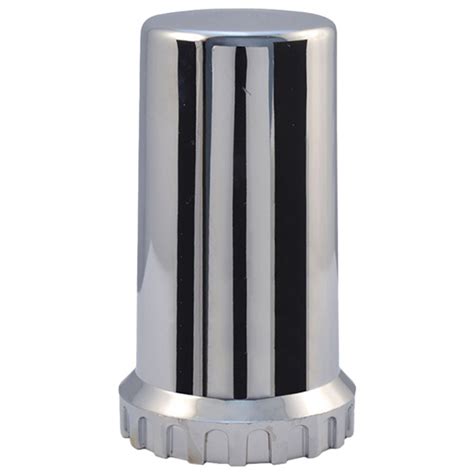 33MM X 4 Inch Chrome Plastic Screw-On Cylinder Nut Cover - 4 State Trucks
