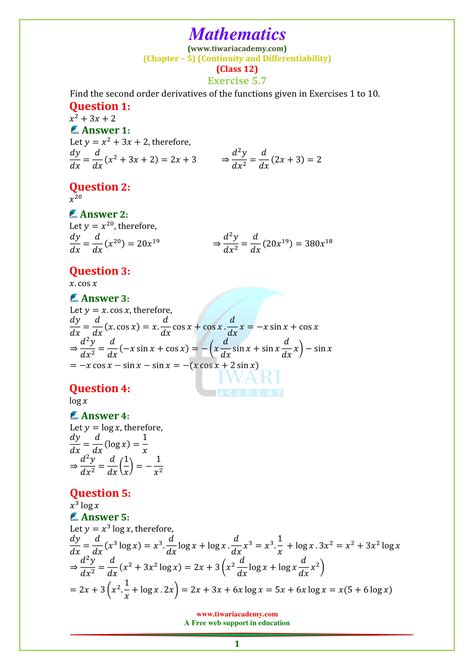 Class 12 Maths Exercise 5.2 Question 7 的图像结果