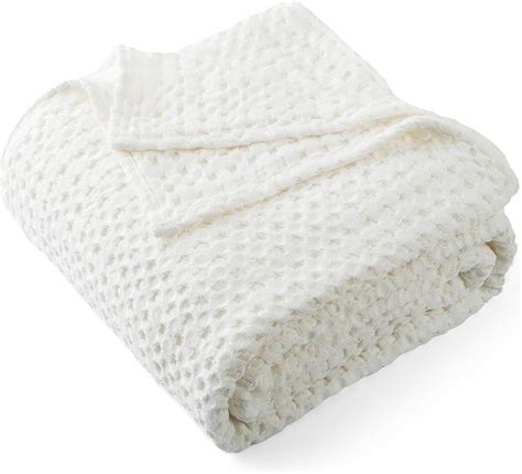 Amazon.com: Carriediosa 100% Cotton Waffle Weave Blanket 400GSM ...