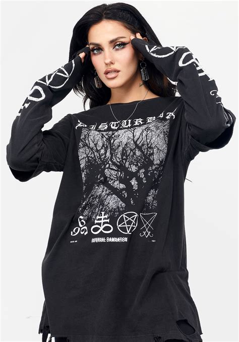 Disturbia | Infernal Layered Long Sleeve T-Shirt | T-Shirts