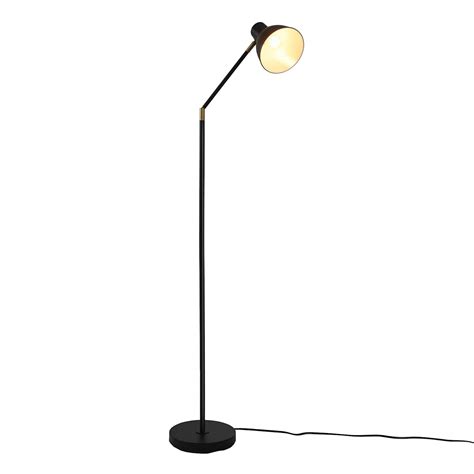 Black & Brass Task Floor Lamp, 65"