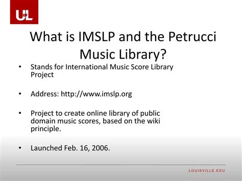 PPT - Sharing Our Special Collections with the World: an IMSLP ...