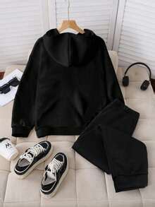 1 Conjunto Casual Minimalista para Meninas Pré-Adolescentes com Número ...