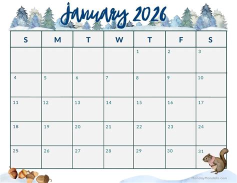 January 2026 Calendar Pdf Free - Free Printable Calendar