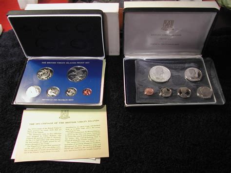 2 BRITISH VIRGIN ISLANDS PROOF SETS ONE DOLLAR IN EACH IS SILVER (ONE ...
