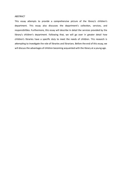 Image result for Example of Assignment Abstract