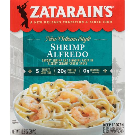 Zatarain's Frozen Meal - Shrimp Alfredo, 10.5 oz Packaged Meals ...