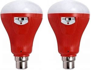 IPURE Rechargeable 40W AC/DC (Pack of 2) LED Bulbs 3 hrs Bulb Emergency ...