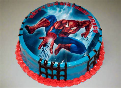 Round Shape Spider Man Cake for Kids – Doon Memories The Baker