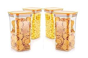 Datt Treders Airtight Plastic Unbreakable Square Containers, Kitchen ...