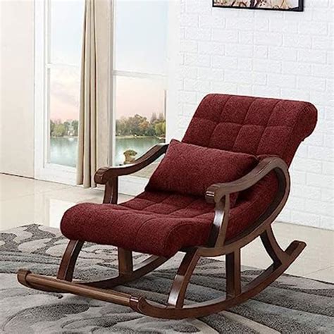 CREATIVE FURNITURE ART Teak Wood Modern Quality Fabric Ergonomic ...