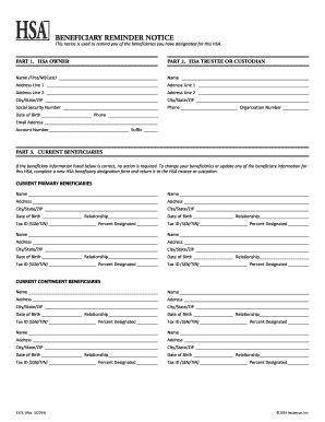 Fillable Online BENEFICIARY REMINDER NOTICE - COR Clearing Fax Email ...