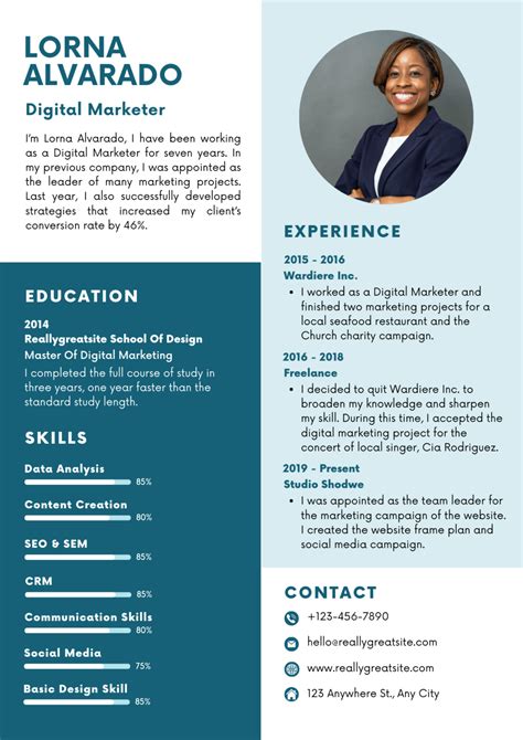 Marketing Cv Template at sasearnblog Blog