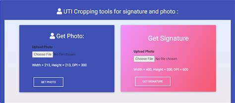 UTI PHOTO & SIGNATURE CROPPING TOOL - Online Education Center