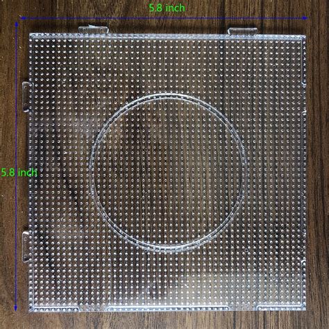 Buy 4PCS 2.6MM Fuse Beads Boards Large Square Clear Pegboards Kits for ...