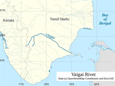 East Flowing Rivers, List of Rivers With Their Map