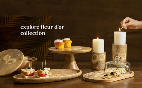 Buy Ellementry Fleur D'or Wooden Cutlery Holder, Fork Stand for Spoon ...