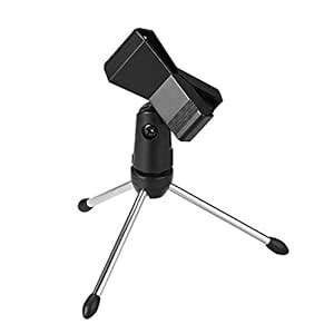 uxcell Universal Adjustable Desktop Microphone Stand Tripod Tabletop ...