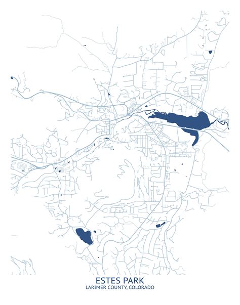 Estes Park Colorado Map - Pittsburgh Map Company - Etsy