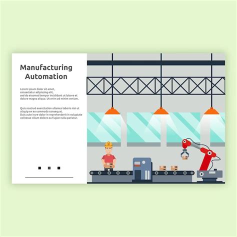 Manufacturing automation landing page | Premium Vector