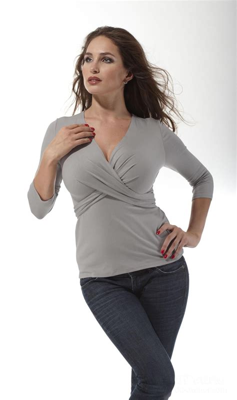 Wrap tie top in grey melange | Одежда, Топ, Модные стили