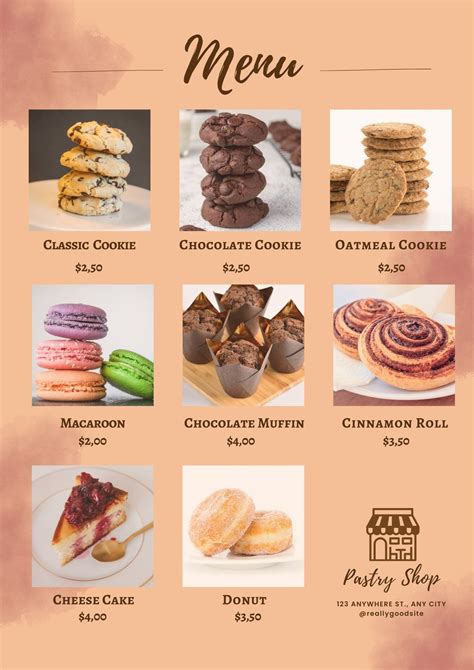 Bakery Menu Design 的图像结果