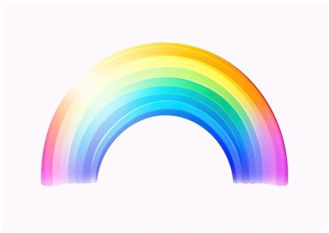 Rainbow isolated on neutral transparent background in the style of ...