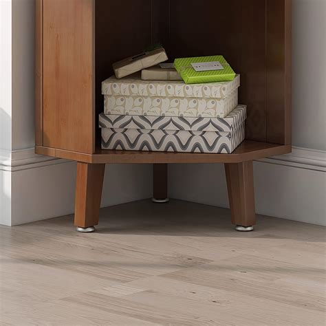 WILK 4-Tier Bamboo Corner Bookshelf - Brown India | Ubuy