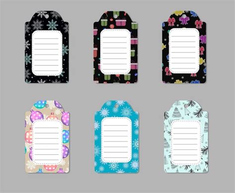 Gift tag set | Premium Vector