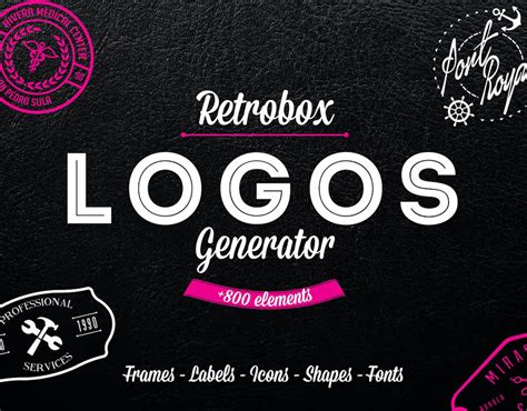 Logo Generator Pack +800 Icons and Elements | Behance