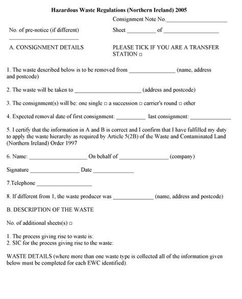 Image result for Asbestos Consignment Note