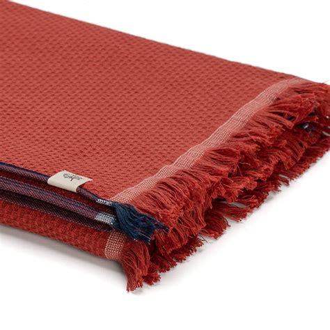 Himeya 100% Cotton Gamchha 1 Piece Bath Towel, 75 X 150 CM (Spice red)