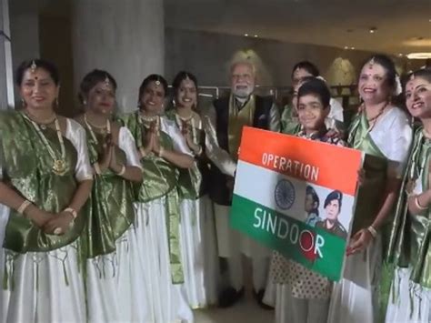 Indian diaspora in Brazil welcomes PM Modi with 'Op Sindoor'-themed ...
