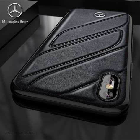 Mercedes Benz ® iPhone X CLA CLASS Raven leather Back Cover - iPhone X ...