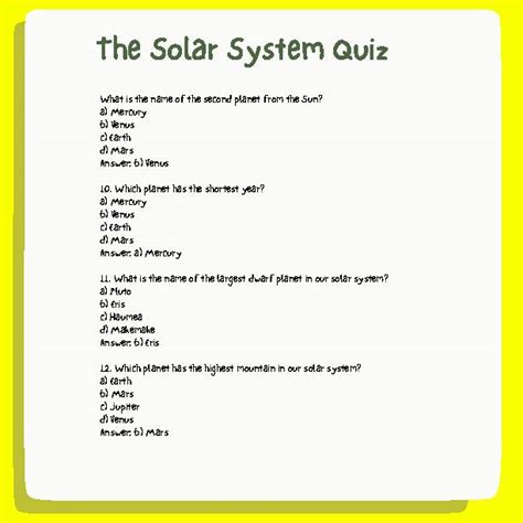 Image result for Solar System Questions