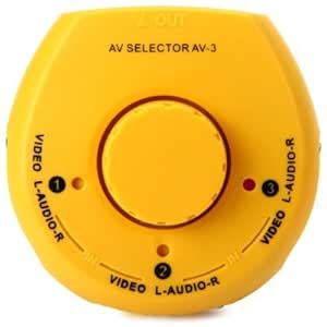 AV-3 Multifunctional Audio Video Input Splitter RCA AV TV 3 to 1 ...